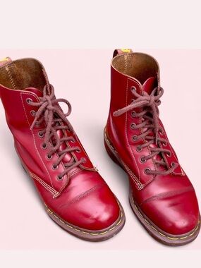 Vintage Ox Blood Dr. Martens Airwair 
8-eye 1460 Made in England lace up boots